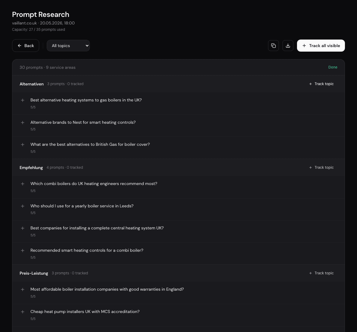Prompt Research